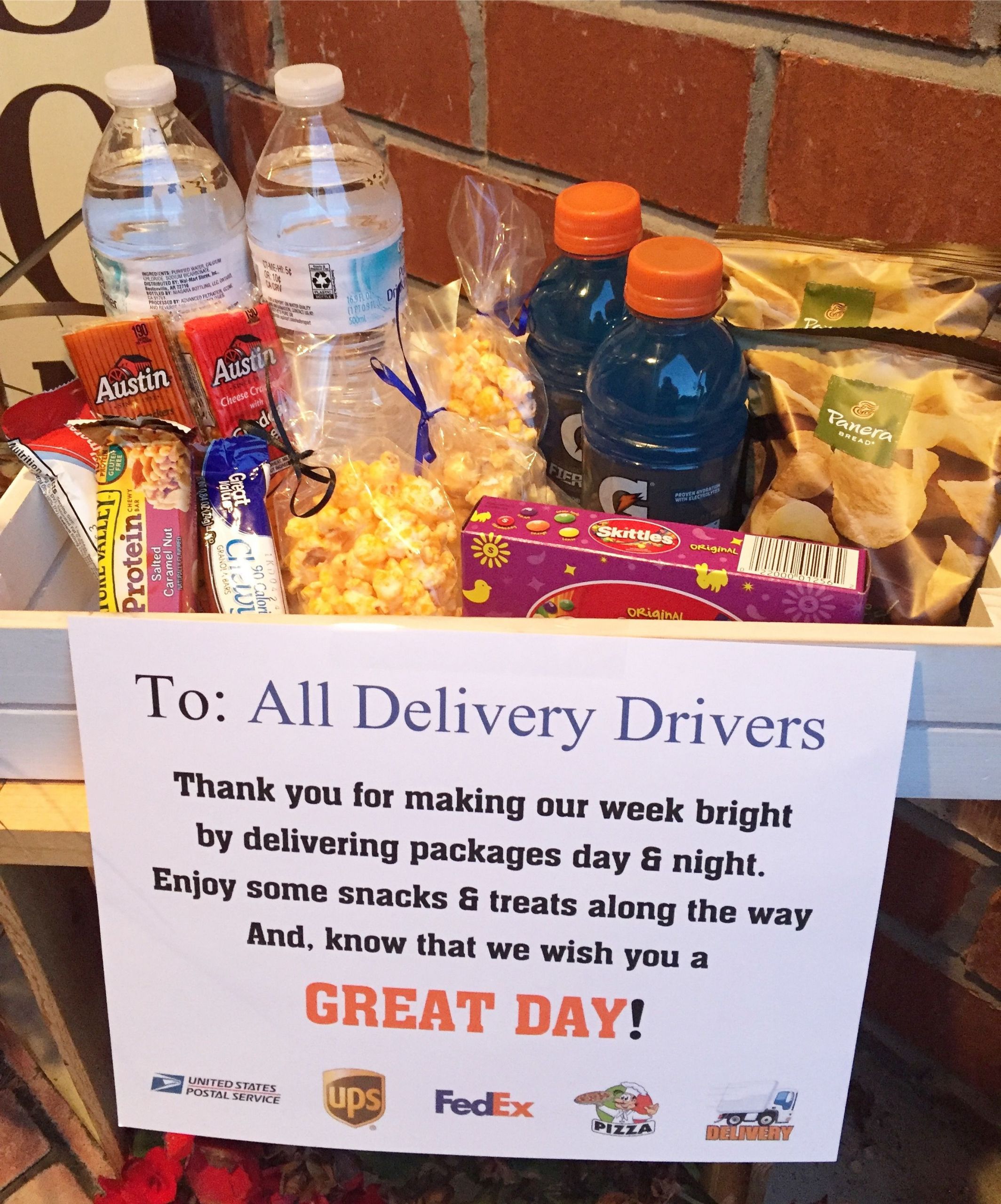 Thank You Delivery Gift Ideas
 Pin by Tammy Young on Spread kindness ideas