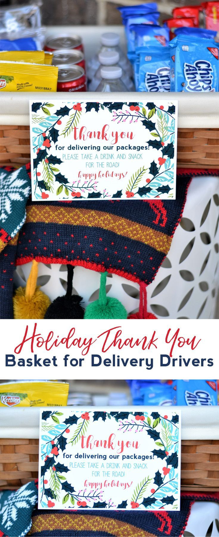 Thank You Delivery Gift Ideas
 Holiday Thank You Basket for Delivery Drivers