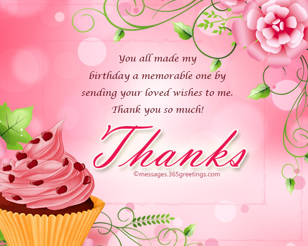 Thank You For All The Birthday Wishes Facebook
 Thank You Message For Birthday Wishes