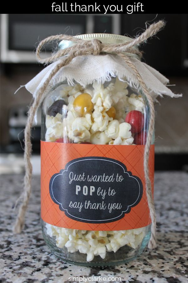 Thank You Gift Ideas For Clients
 Low Calorie Popcorn Fall Gift Idea