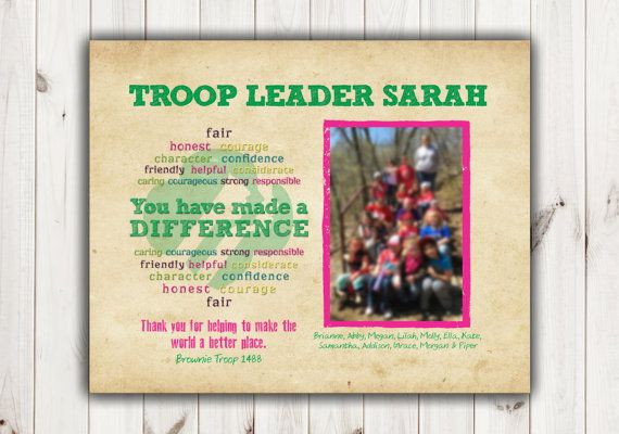 Thank You Gift Ideas For Girl Scout Leaders
 82 best Girl Scout Appreciation images on Pinterest