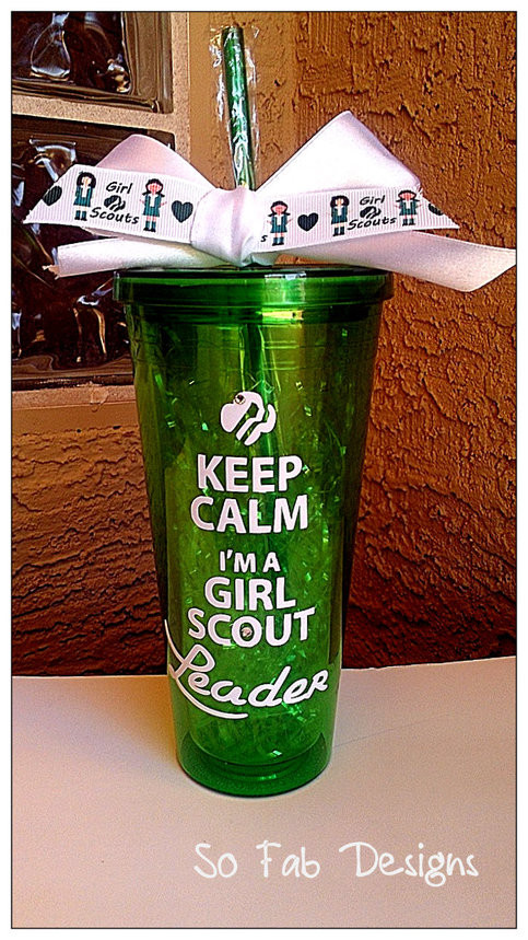 Thank You Gift Ideas For Girl Scout Leaders
 Customized Girl Scout Leader cup 20 ounce BPA Free
