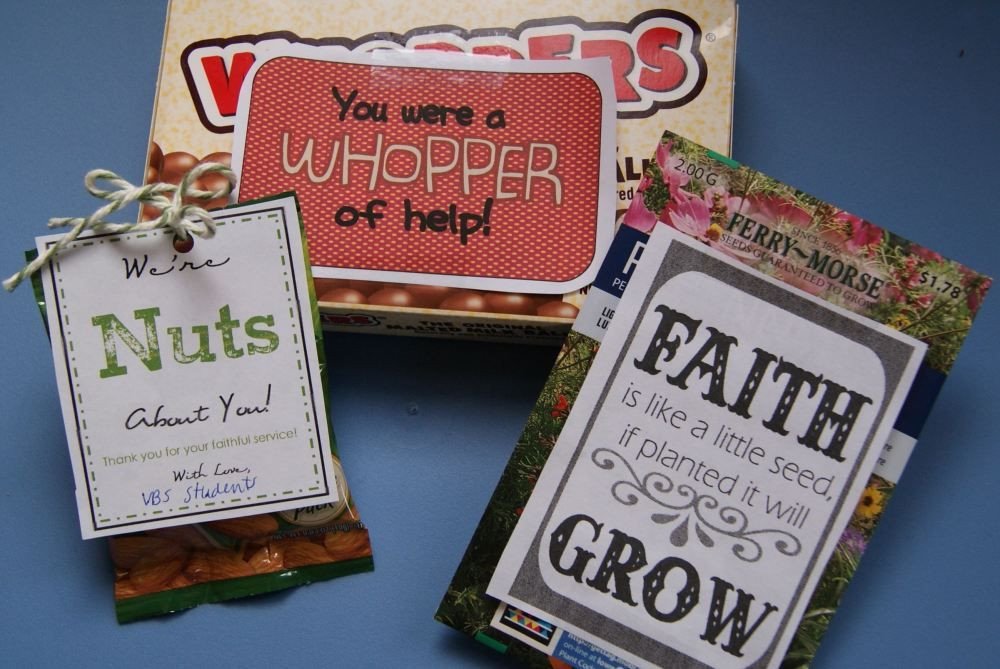 Thank You Gift Ideas For Volunteers
 3 Volunteer Recognition Gifts for Sunday School VBS