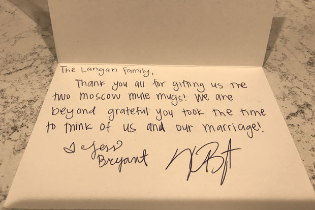 Thank You Notes For Wedding Gifts
 Kris Bryant Is Sending Thank You Notes To Fans Who Sent
