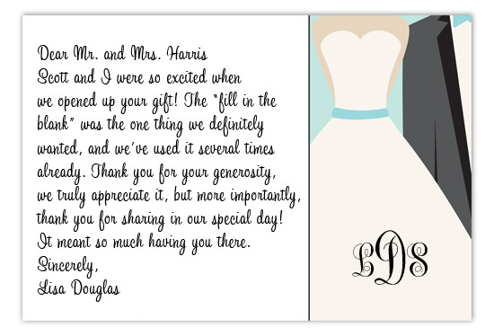 Thank You Notes For Wedding Gifts
 Timely Etiquette The Art of The Thank You