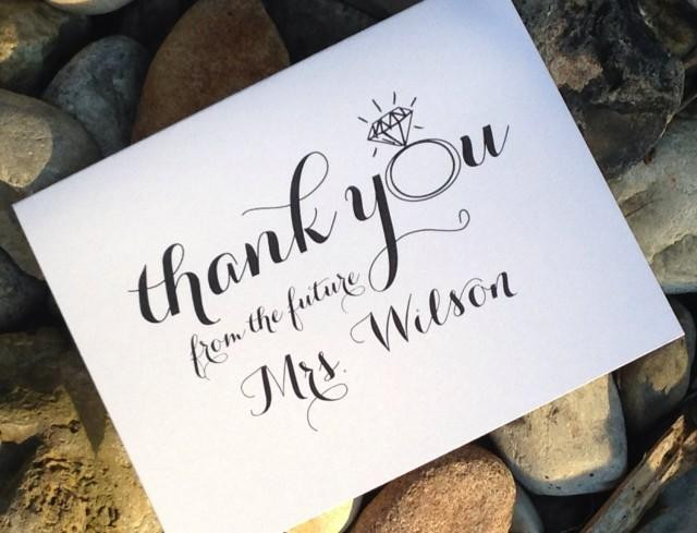 Thank You Notes For Wedding Gifts
 Wedding Bridal Shower Thank You Cards Thank You From The