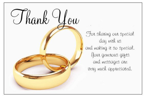 Thank You Notes For Wedding Gifts
 Show Gratitude to your loved ones with Thank You Cards