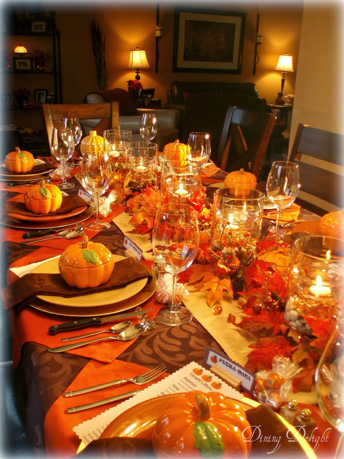 Thanksgiving Dinner Party Decorating Ideas
 Dining Delight Fall Dinner Party for Ten