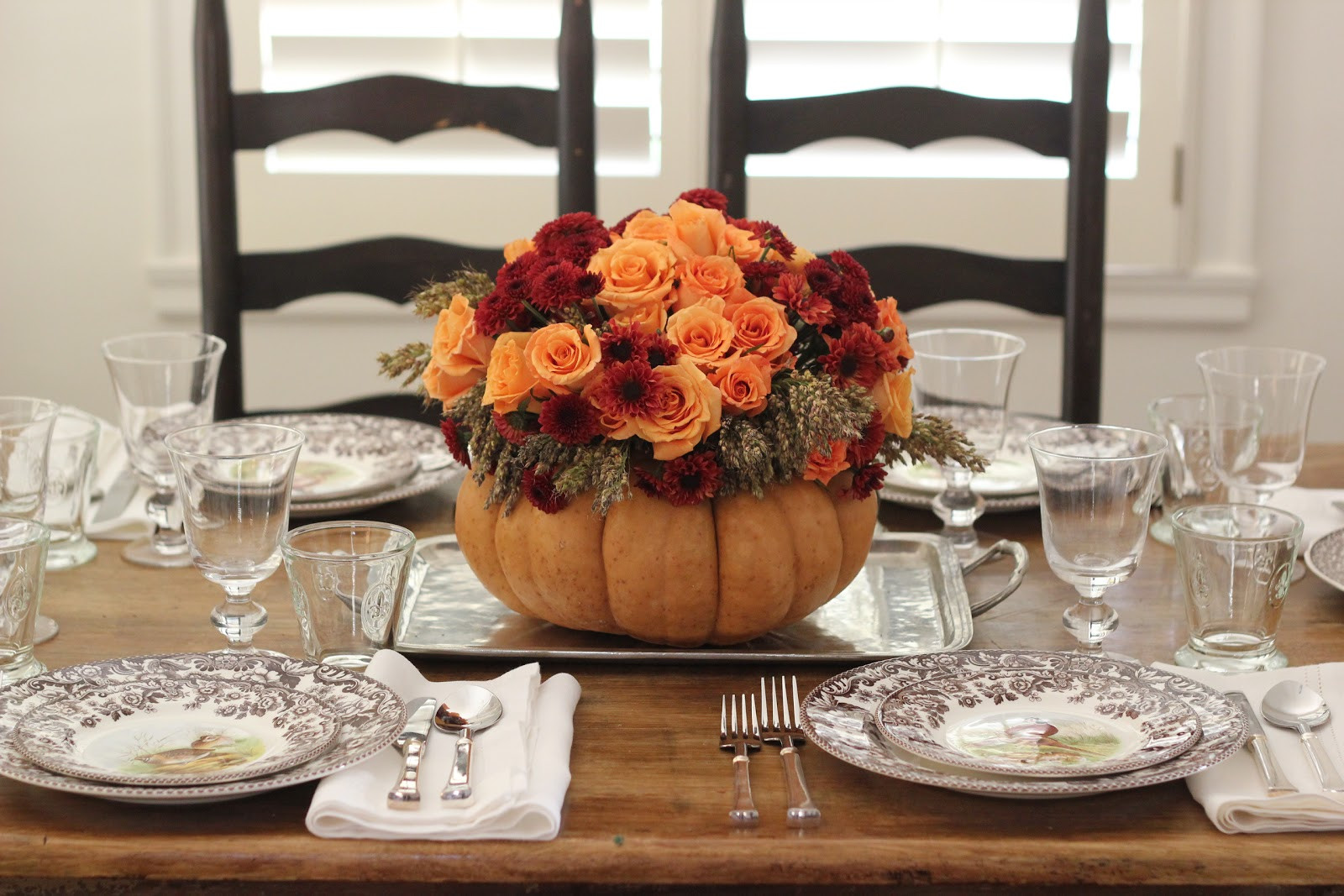 Thanksgiving Flower Centerpieces
 Jenny Steffens Hobick Thanksgiving Table Setting