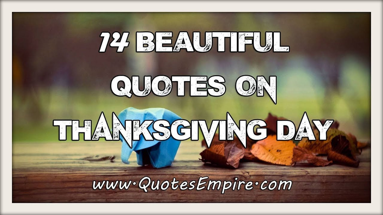 Thanksgiving Quotes Beautiful
 14 Beautiful Thanksgiving Quotes