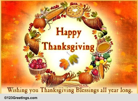 Thanksgiving Quotes For Birthday Wishes
 Blessed Thanksgiving Free Happy Thanksgiving eCards