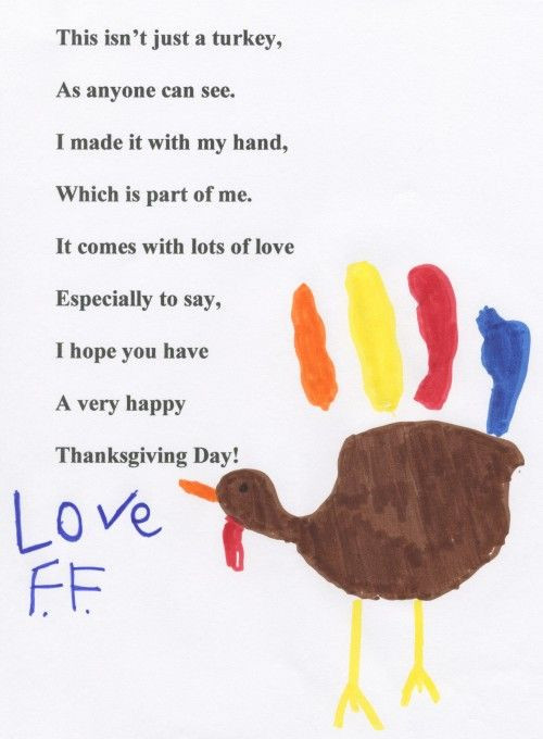 Thanksgiving Quotes For Parents
 For Thanksgiving type or write out this poem then add your
