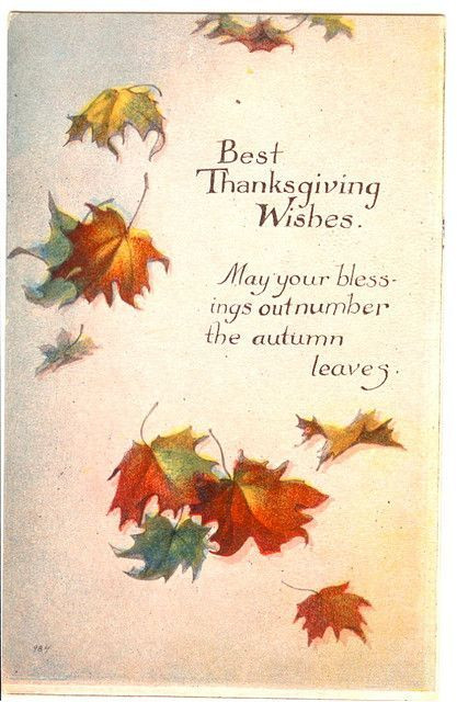 Thanksgiving Quotes Vintage
 Vintage Thanksgiving Postcard