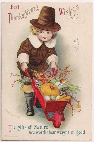 Thanksgiving Quotes Vintage
 Sweet vintage Thanksgiving card