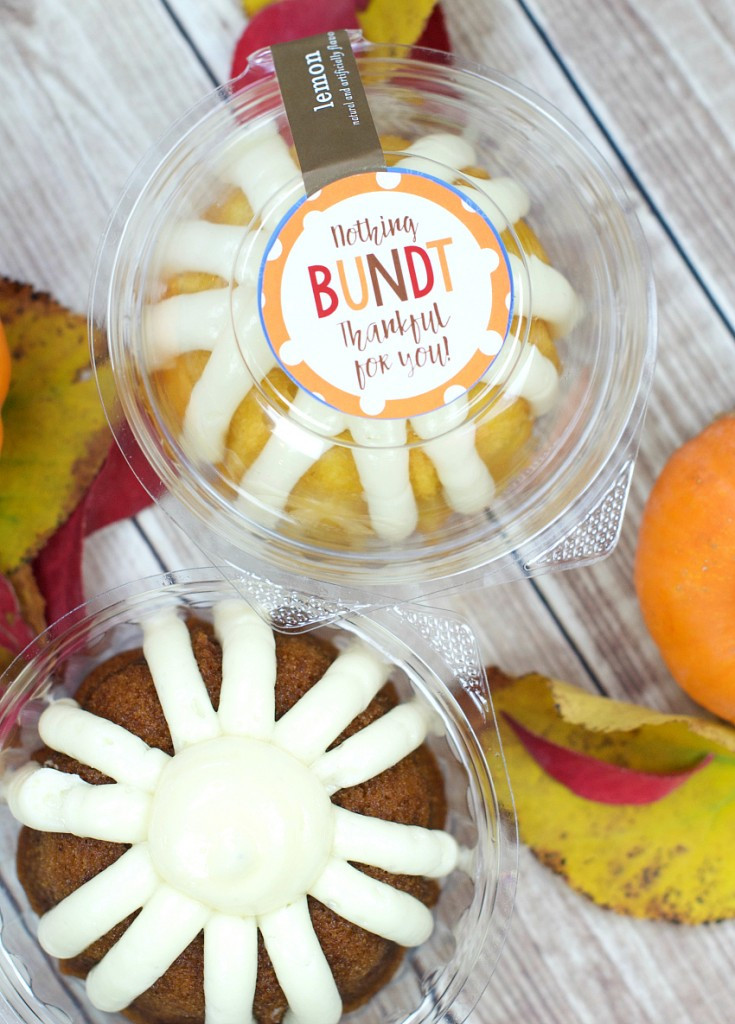 Thanksgiving Small Gift Ideas
 Nothing Bundt Thankful for You Gift Idea – Fun Squared