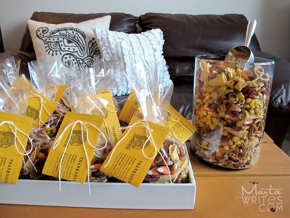 Thanksgiving Small Gift Ideas
 A Thrifty Thanksgiving Homemade Cornucopia Snack Mix