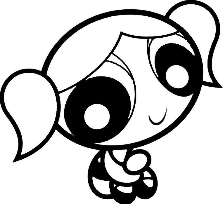 The Powerpuff Girls Coloring Pages
 Powerpuff Girls Sat Smiling
