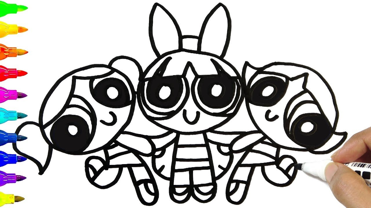 The Powerpuff Girls Coloring Pages
 Drawing The Powerpuff Girls