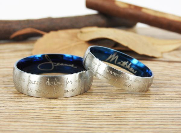 The Vow Wedding Ring
 Handmade Your Marriage Vow & Signature Rings Wedding Rings