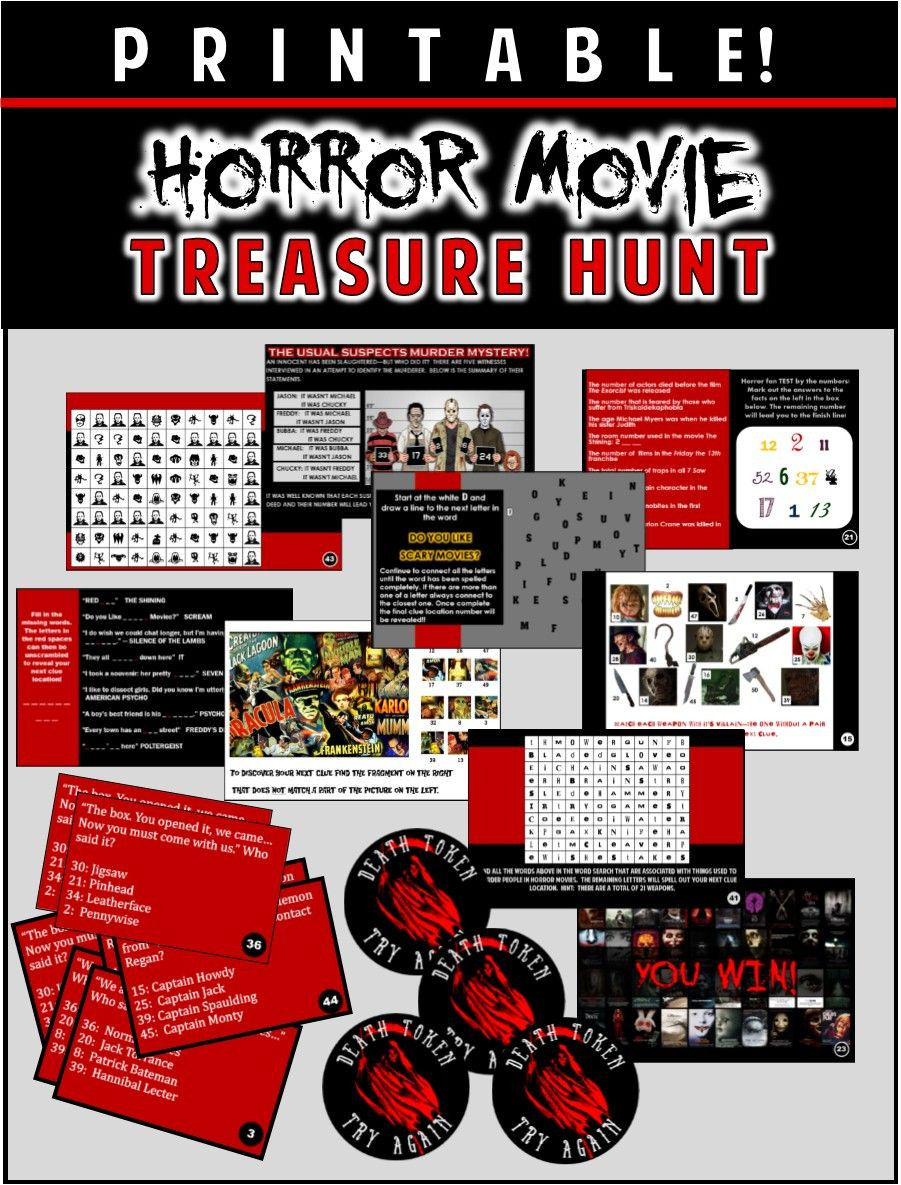 Thriller Halloween Party Ideas
 Horror Movie Party Game Printable Horror Flick Trivia