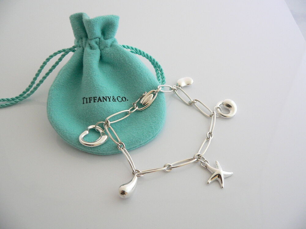 Tiffany Bracelet Charms
 Tiffany & Co Silver Peretti Heart Bean Starfish Teardrop
