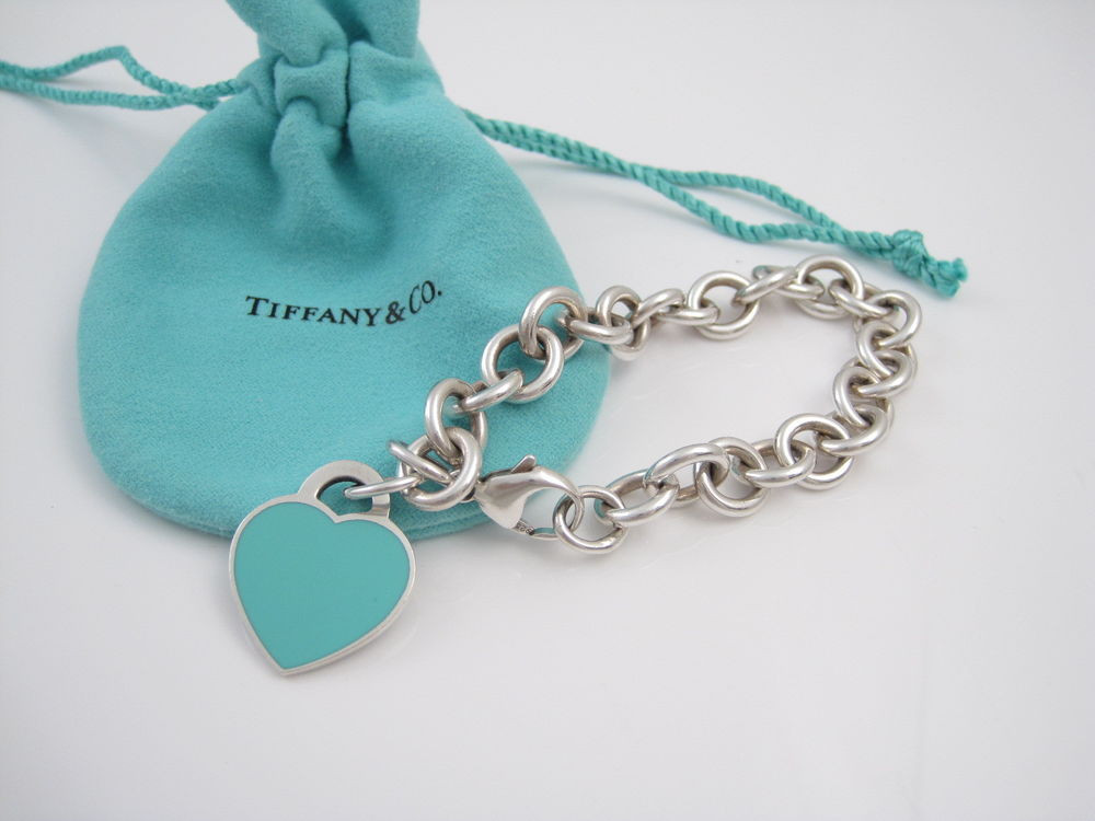 Tiffany Bracelet Charms
 Tiffany & Co Silver Return to Tiffany Blue Enamel Heart