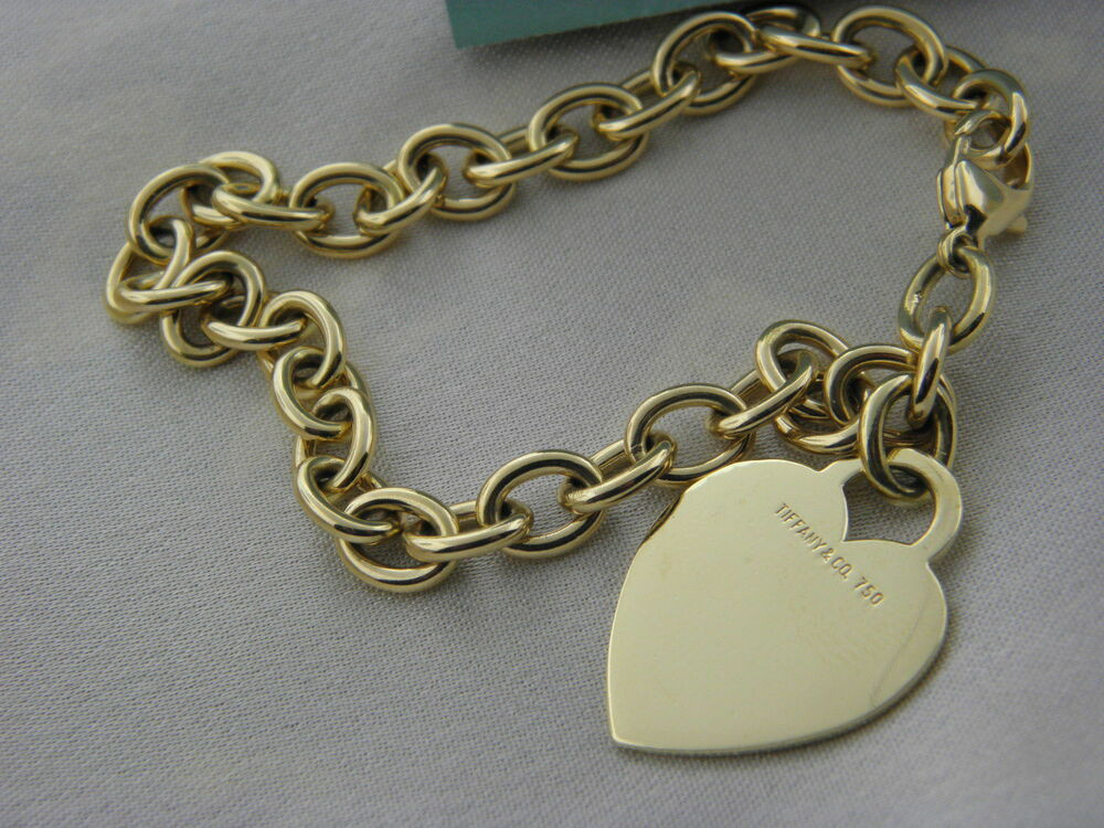 Tiffany Bracelet Charms
 Tiffany&CO Tiffany Heart Tag Charm Bracelet 18K YELLOW