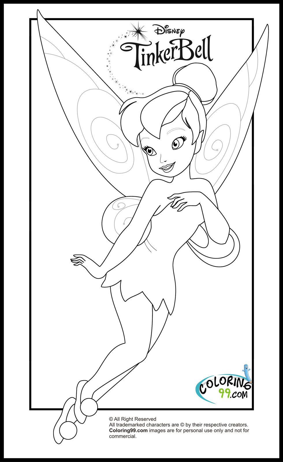 Tinker Bell Printable Coloring Pages
 Tinkerbell Coloring Pages