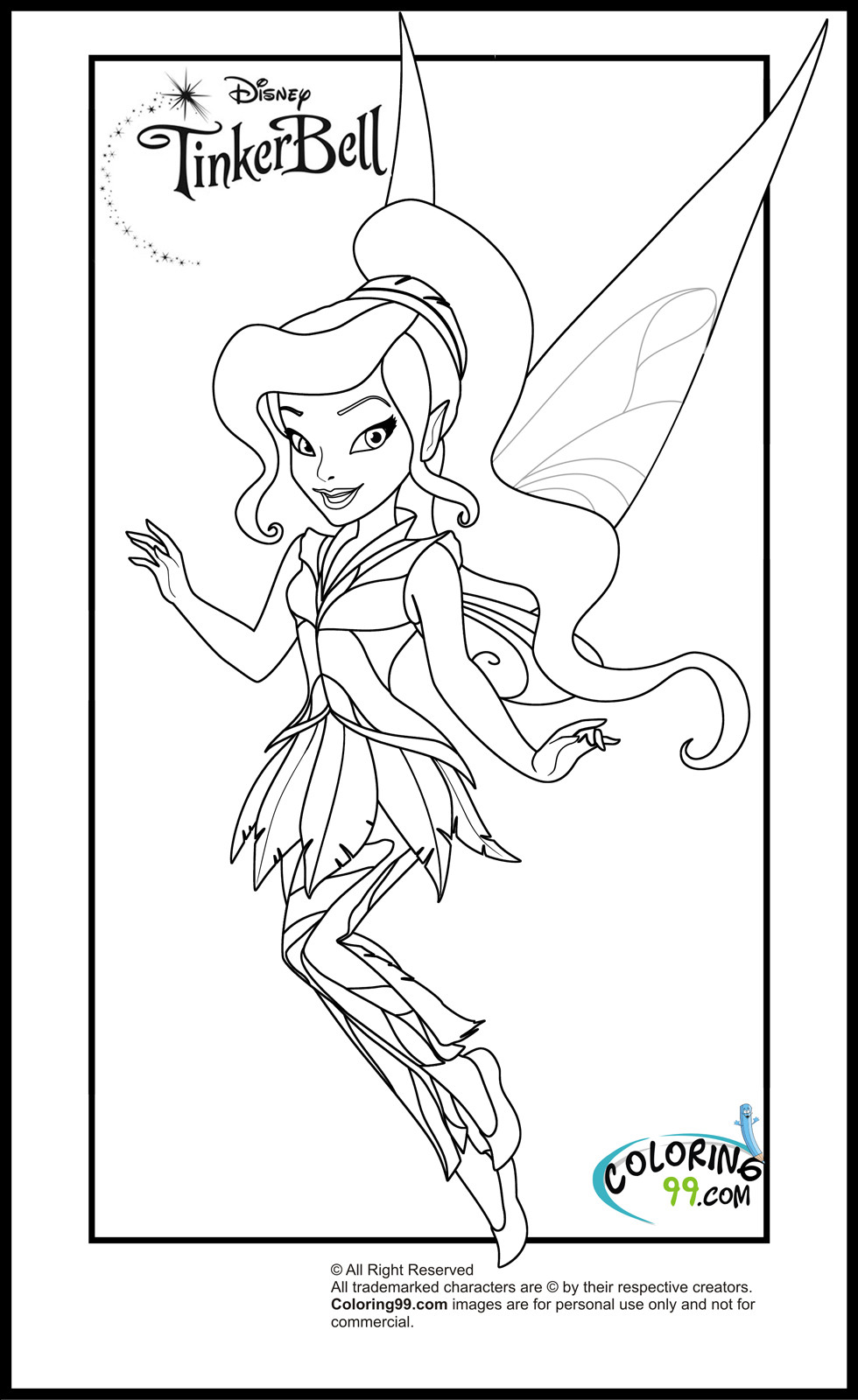 Tinker Bell Printable Coloring Pages
 Tinkerbell and Friends Coloring Pages