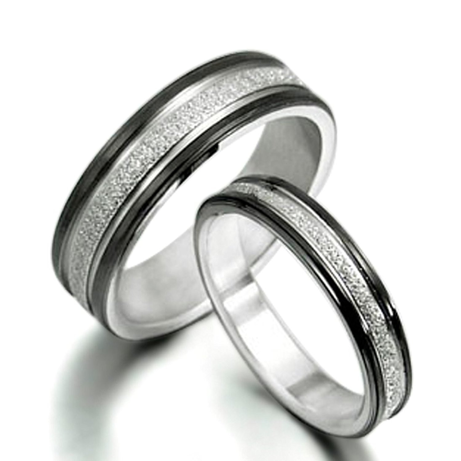 Titanium Matching Wedding Bands
 Awesome His and Hers Matching Wedding Bands Titanium