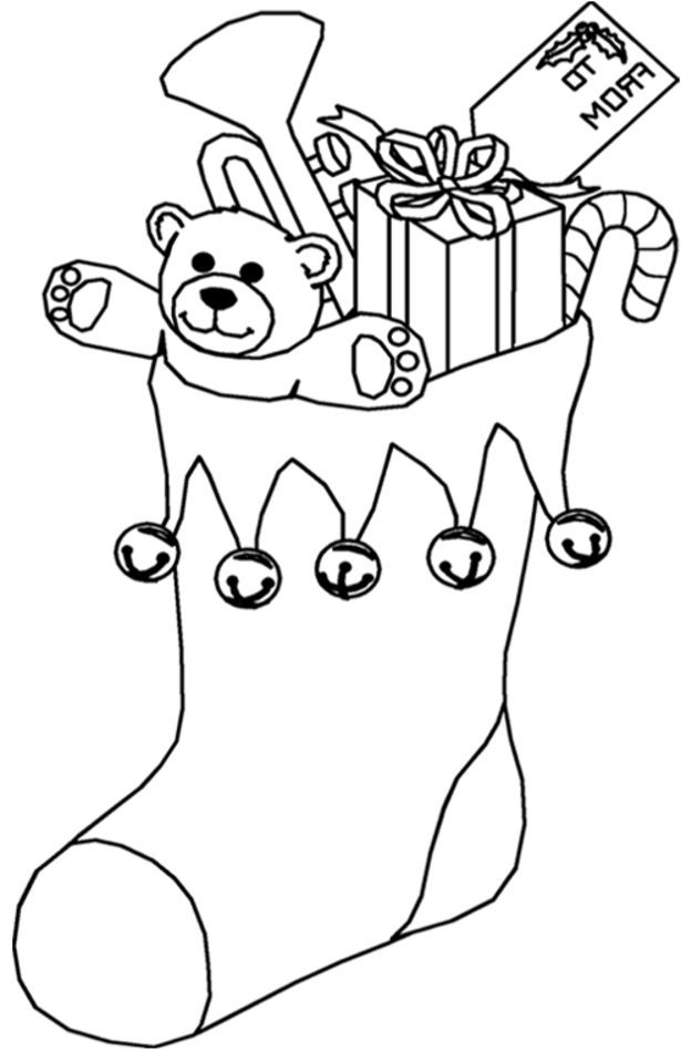 Toddler Christmas Coloring Pages Free
 Christmas Stocking Full of Presents Free Printable