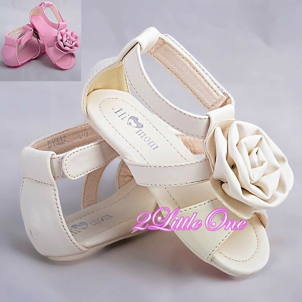 Toddler Wedding Shoes
 Rosette Sandals Shoes Toddler US Size 6 5 9 Wedding Flower