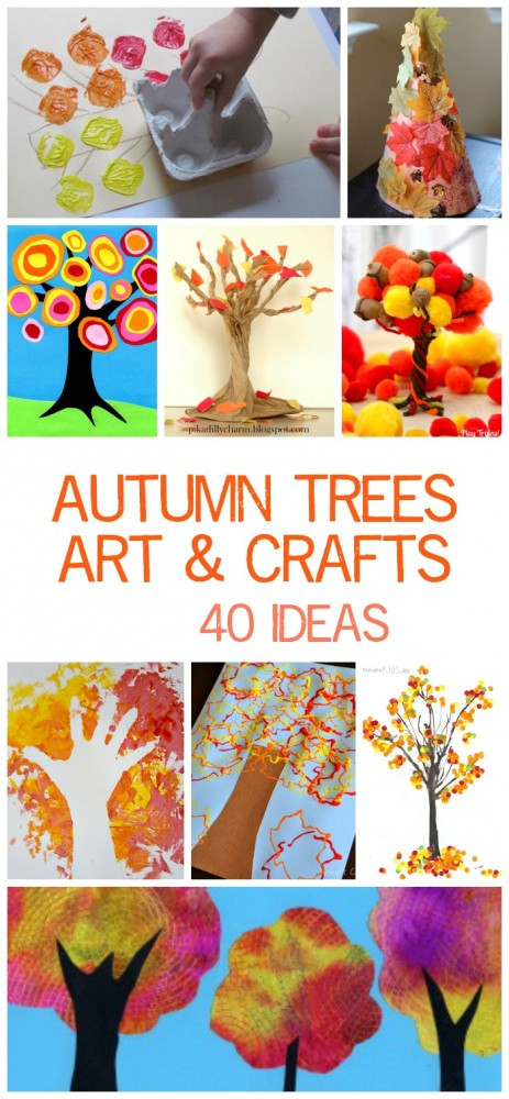 Toddlers Arts And Crafts Projects
 Children s Autumn Tree Art and Crafts Emma Owl