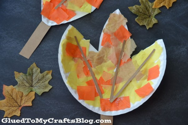 Toddlers Arts And Crafts Projects
 Paper Plate Leaf Kid Craft