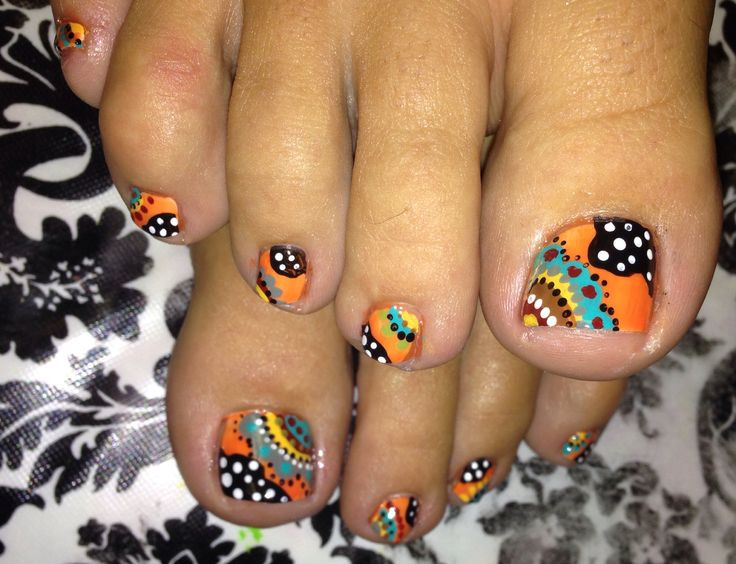 Toe Nail Designs For Fall
 458 best images about Pretty pedicure designs on Pinterest