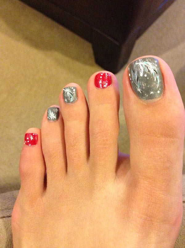 Toe Nail Designs Pictures
 30 Best and Easy Christmas Toe Nail Designs Christmas