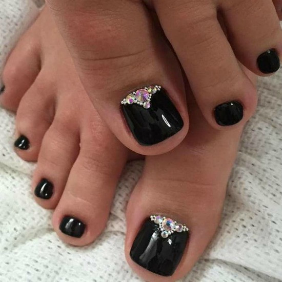Toe Nail Designs With Rhinestones
 35 Simple and Easy Toe Nail Art Design Ideas You Can Try