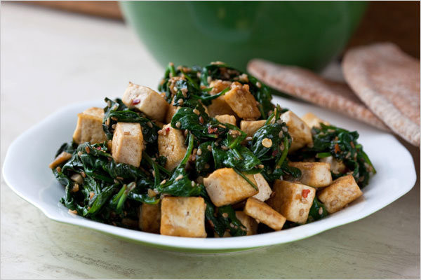 Tofu Recipes Healthy
 Spinach Tofu and Sesame Stir Fry Recipe NYT Cooking