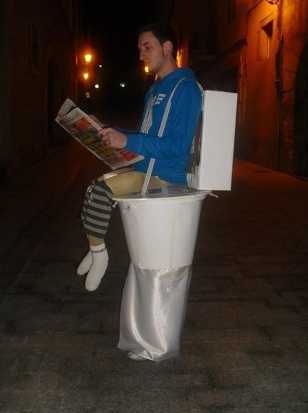 Toilet Halloween Costume
 Make this Halloween memorable with a toilet costume