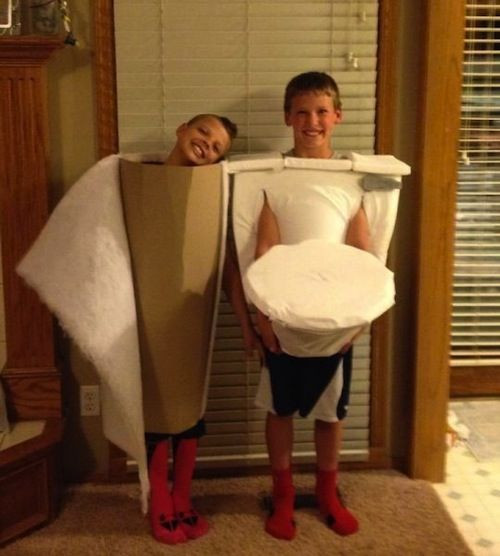 Toilet Halloween Costume
 Toilet Paper Roll & Toilet