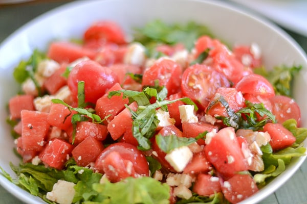 Tomato Watermelon Salad
 Tomato Watermelon Salad with Feta Salu Salo Recipes
