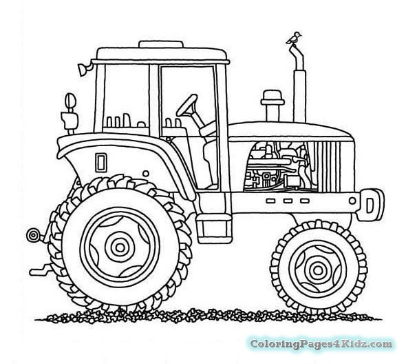 Tractor Coloring Pages For Kids
 Tractor With A Plow Coloring Pages
