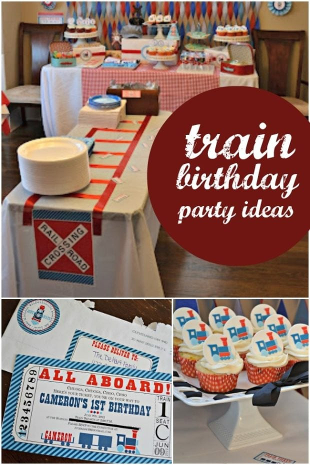 Train Birthday Party Decorations
 A Boy s Train Themed Birthday Party