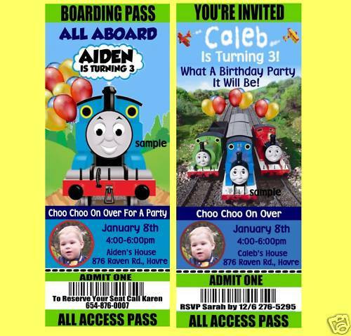 Train Birthday Party Invitations
 THOMAS The Train Birthday Party Invitations Tickets