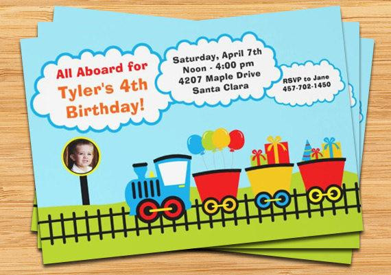 Train Birthday Party Invitations
 Train Birthday Party Invitation