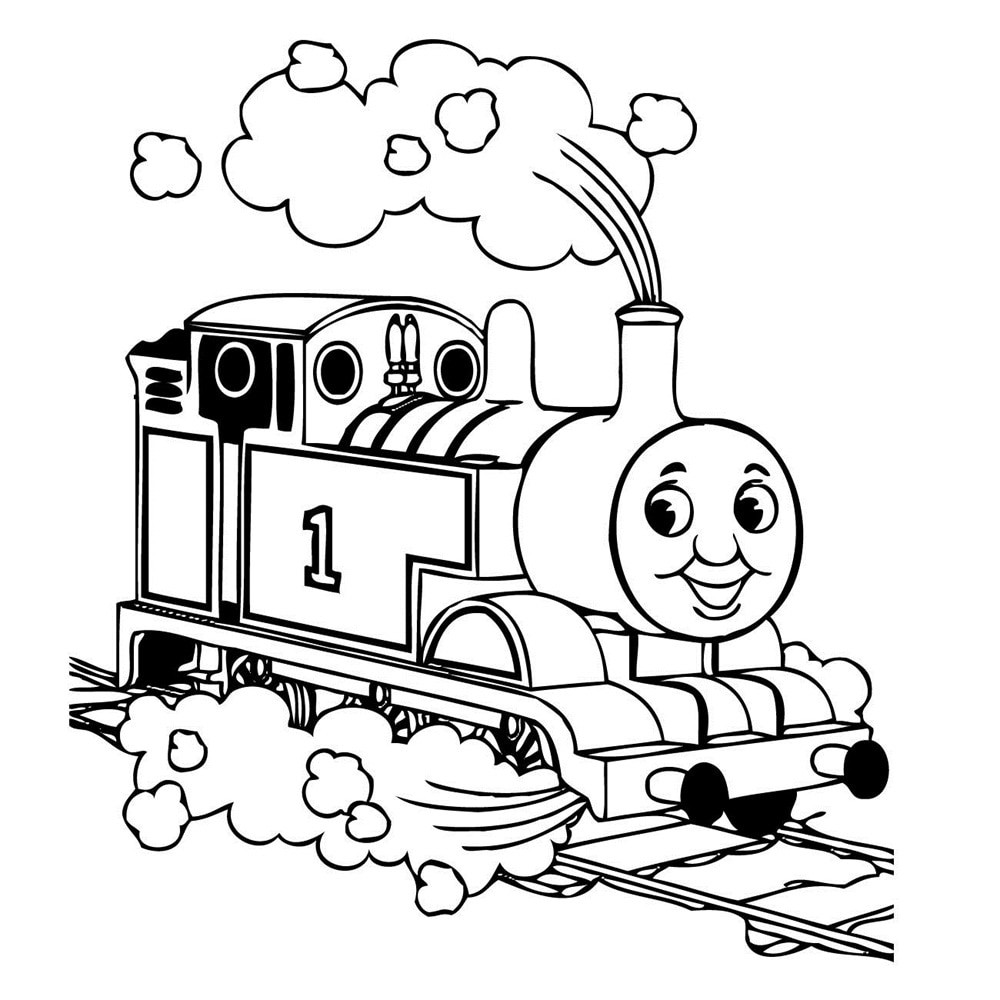Train Coloring Pages For Kids
 Children Thomas Tank Engine Train Wall Art Sticker Decal