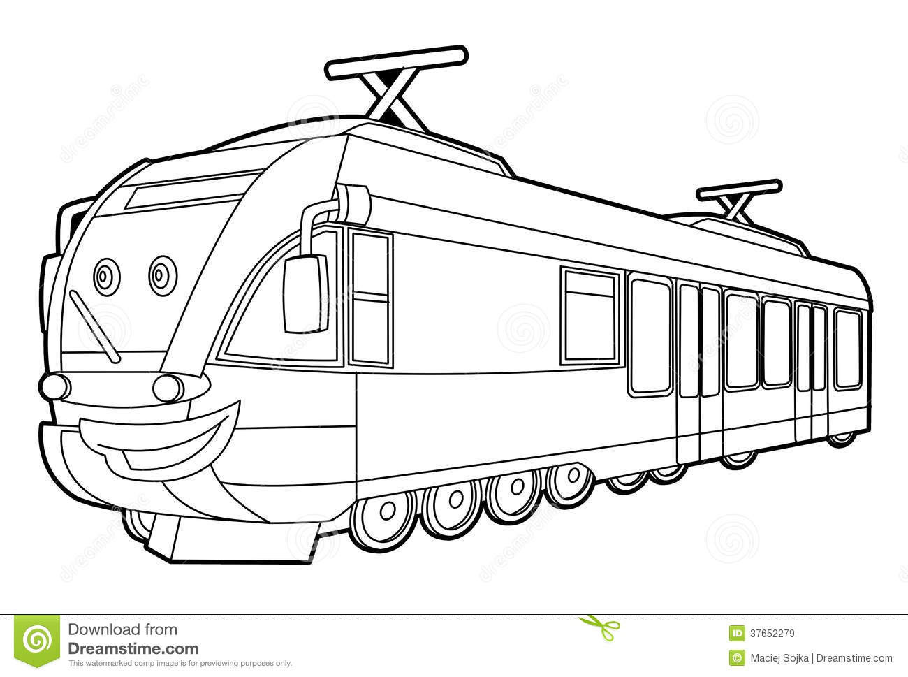 Train Coloring Pages For Kids
 Train Coloring Page For The Children Royalty Free Stock