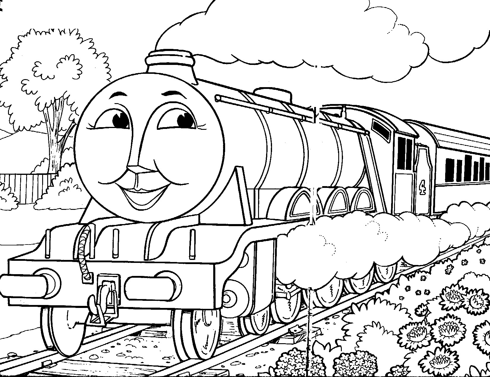 Train Coloring Pages For Kids
 Thomas and friends coloring pages Gordon