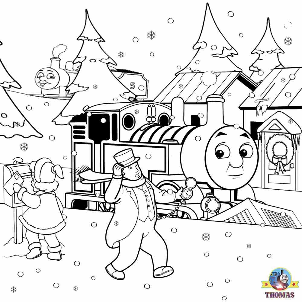 Train Coloring Pages For Kids
 FREE Christmas Coloring Pages For Kids Printable Thomas