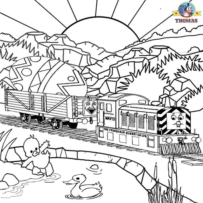 Train Coloring Pages For Kids
 Free Printable Easter Worksheets Thomas The Train Coloring